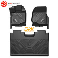 3W All Weather Floor Liner Mats for 2015-2024 Ford F-150 F150 Super Crew Cab TPE picture