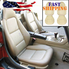 1996 1997-2002 For BMW Z3 BEIGE 2 FRONT LEATHER SEAT COVERS Driver & Passenger picture