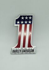 1PC Aluminum Motorcycle Gas Tank Emblem Harley Number 1 (Harley Davidson Style) picture
