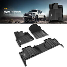 3W Floor Mats Custom Fit Floor Liners for 2014-21 Toyota Tundra (Only Crew Cab) picture