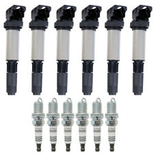 6pcs Ignition Coils + 6pcs Spark Plugs for BMW 2.5L 3.0L 3.2L UF515 12131712219 picture
