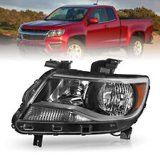 Headlights For 2015-2022 Chevy Colorado Black Housing Halogen Left Driver Side picture