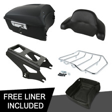 Matte King Pack Trunk Pad + Black Mount Fit For Harley Tour Pak Road Glide 09-13 picture