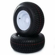 2pcs Trailer Tires On Rim 205/65-10 20.5x8.0-10 Load Range C 5 Lug White Wheel picture