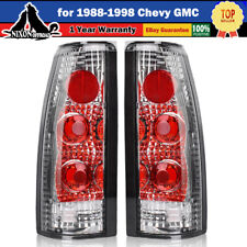 Tail Lights for 1988-1998 Chevy GMC C/K 1500 2500 3500 Chrome Clear Rear Lamps picture