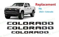 3PCS Gloss Black Door Rear Colorado Emblems Letters Badges Fit 2023+ Colorado picture