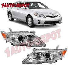 Headlights Assembly Projector Headlamp Amber Chrome for 2010-2011 Toyota Camry picture