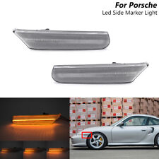 Sequential Clear Led Bumper Side Marker Lights for 1997-2004 Porsche 911 996 986 picture