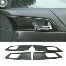 4x Carbon Fiber Color Inner Door Handle Panel Cover Trim For 13-17 Honda Accord picture