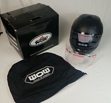 New DOT WOW Motorcycle Full Face Helmet Street Bike Size S A110 picture
