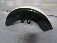 2012 Harley FLHP Road King Police Front Fender MYSTIQUE GREEN / BIRCH WHITE picture