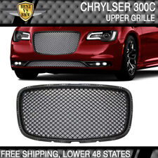 Fits 15-23 Chrysler 300 300C B Style Front Upper Grill Grille - Unpainted Black picture