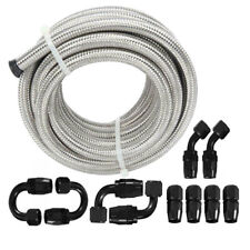 10FT AN6 6AN Steel Nylon Braided CPE Oil Fuel Line Swivel Hose End Fitting Kits  picture