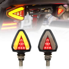 2x 12V M8 Motorcycle Arrow Turn Signal Indicator Tail Lamp Brake Light Blinker picture