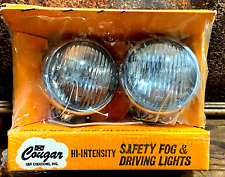 Vintage NOS Pair of Cougar FOG DRIVING LIGHTS ~ Hi Intensity Car Lamps picture