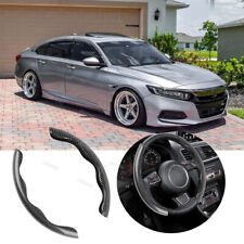 2xUniversal Carbon Fiber Car Steering Wheel Booster Cover For Honda	Accord Sedan picture