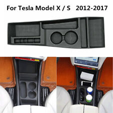 1x Silicone Storage Box Black Front Center Console For Tesla Model X S 2012-2017 picture
