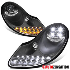 Black Fits 1997-2001 Porsche 996 911 Boxster 986 LED Signal Projector Headlights picture