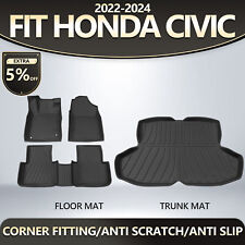 Cargo Mats Floor Mats Trunk Liners Anti-Slip TPE For 2022-2024 Honda Civic Sedan picture