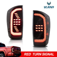 Pair LED Smoked Tail Lights Red Turn Signal Dynamic For 2016-2021 Toyota Tacoma picture