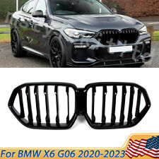 For BMW X6 G06 2020-2023 Single Line Gloss Black Car Front Kidney Grille Grill picture