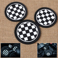 3x Quality Chess Race Patten Anti-Slip Cup Mat Pad Fit for Mini R55 R56 R57 R58 picture