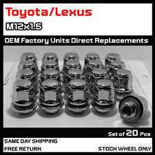 [20] Chrome Toyota/Lexus/Scion OEM Factory Style 12X1.5 Mag/Flat Seat Lug Nuts picture