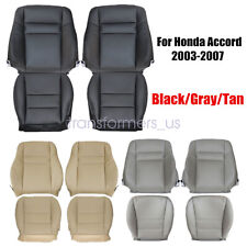 For 2003 2004 2005 2006 2007 Honda Accord Front Replacement Leather Seat Cover picture