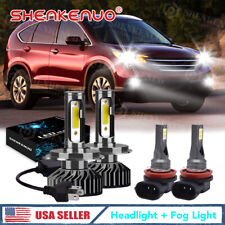 Combo LED High/Low Beam Headlight + Fog Light Bulbs for Honda CRV 2007-2014 CR-V picture