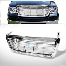Fits 04-08 Ford F150 Chrome Horizontal Billet Front Hood Bumper Grill Grille ABS picture