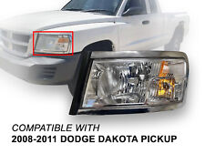 Fits Chrome Trim Headlight 2008 - 2011 Dodge Dakota Pickup Driver Side CH2518128 picture
