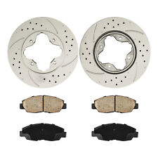 Front Drilled Brake Rotors W/ Ceramic Pads For 1990-1997 Honda Accord Acura CL picture