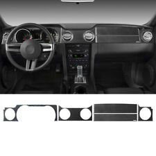  5pcs Carbon Fiber Full Dashboard Interior Trim Set For Ford Mustang 2005-09 picture