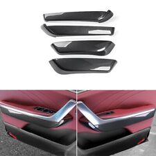 4x Carbon Fiber ABS Inner Door Armrest Panel Stripes Cover Trim For Kia Stinger picture