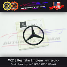 W218 Mercedes Matte BLACK Star Emblem Rear Trunk Lid Logo Badge AMG CLS63 CLS550 picture