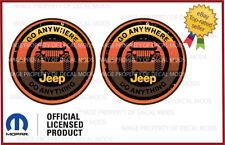 (2x) 2007 - 2018 Jeep GO ANYWHERE DO ANYTHING side fender decals stickers FK1J4 picture
