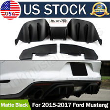Fit For 2015-2017 Ford Mustang Premium Rear Bumper Diffuser w/ Side Valance 3Pcs picture