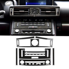 5Pcs Carbon Fiber Air Vent Outlet CD Panel Set For Lexus IS250 IS350 2014 -18 picture