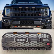 For Ford F150 2021 2022 2023 Raptor Style Grill Front Grille W/Letter & LED Mesh picture