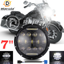 7 inch Motorcycle LED Headlight H4 Hi-Low Beam For Harley Street Glide H6024 picture