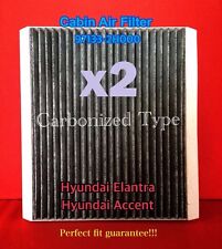 x2 C35660 CHARCOAL CARBONIZED CABIN AIR FILTER for Accent Elantra / Forte 49377 picture