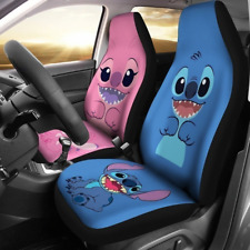Cute Stitch Angel Lover Car Seat Covers. Cartoon Gift Idea picture