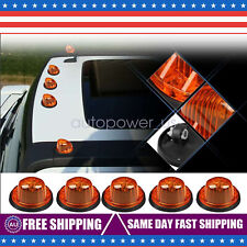 5x Cab Roof Light Marker Amber Cover+Base For 73-87 Chevy C10/20/30/50/60/70 GMC picture