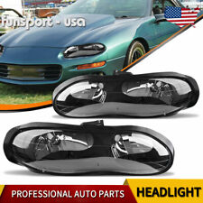 Black Headlights Assembly Fits For 1998-2002 Chevy Camaro Z28 Z28 SS 2-Door picture