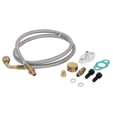 Turbo Oil Feed Line Kit Restrictor Flange 4AN AN4 90° Degree T3 T4E T66 T70 T72 picture
