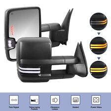 Pair Tow Mirror For 2015-2018 GMC Chevrolet 1500 2500HD 3500HD Power Heated picture