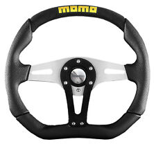 MOMO Steering Wheel Trek Black Leather Suede 350mm Genuine Product NOS MFG 2021 picture