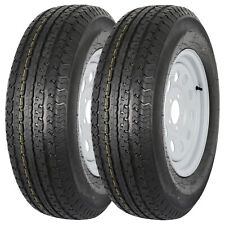 ST205/75R14 Radial Trailer Tire with Rim, 8-Ply Load Range D, Set of 2 picture