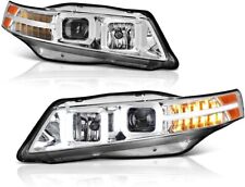 For 04-08 Acura TL [HID Xenon Model] LED Neon Tube Projector Headlight Chrome picture