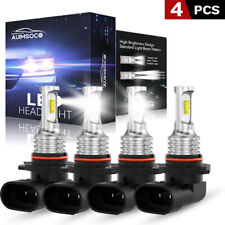 4Pcs 9005 +9006 LED Headlight High Low Beam Bulbs White For Chrysler 300 Combo picture